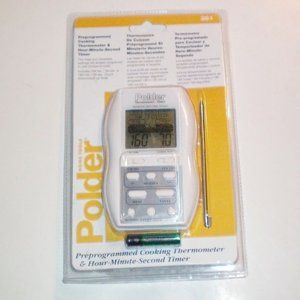 Preprogrammed Digital Cooking Thermometer and Timer